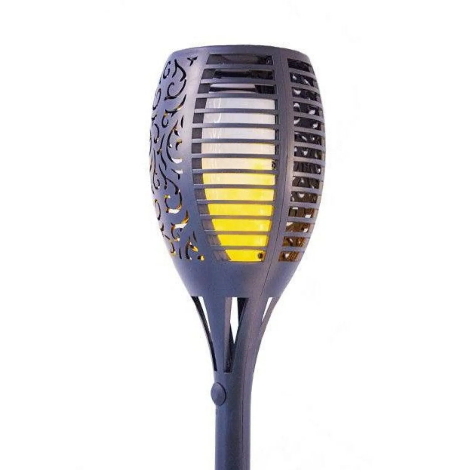 Decorative Tiki Torch Light IP65 with 0.88w Build-in Solar Panel in Black Solar Lighting Direct