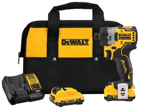 DeWALT DCF601F2 Screwdriver Kit, Battery Included, 12 V, 2 Ah, 1/4 in Chuck, Keyless Chuck :EA: QUANTITY: 1