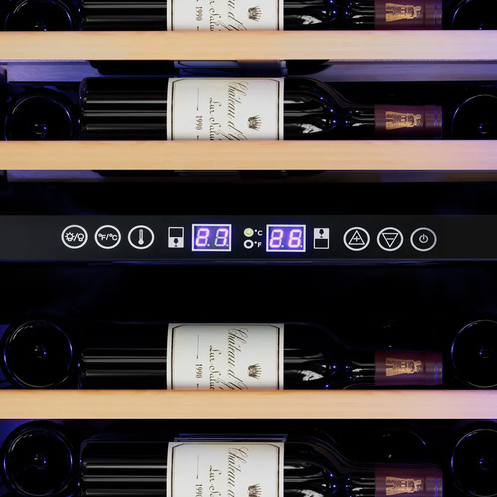 Dual Zone 128 Bottle Wine Cooler with UV Glass - Devanti