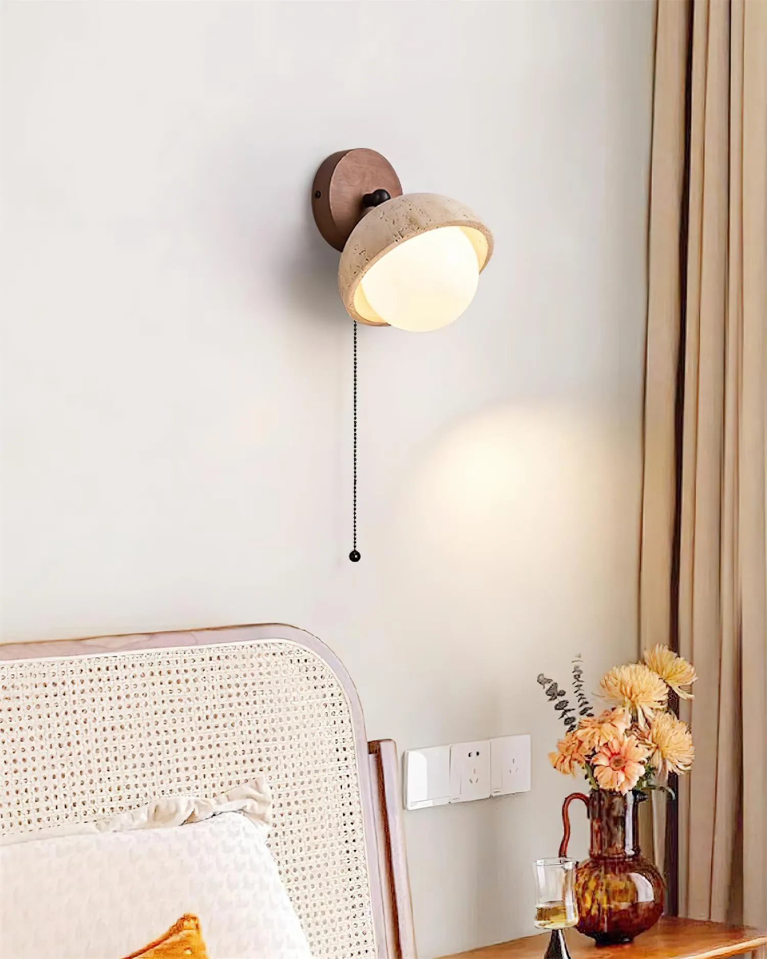 Eala Travertine Wall Lamp