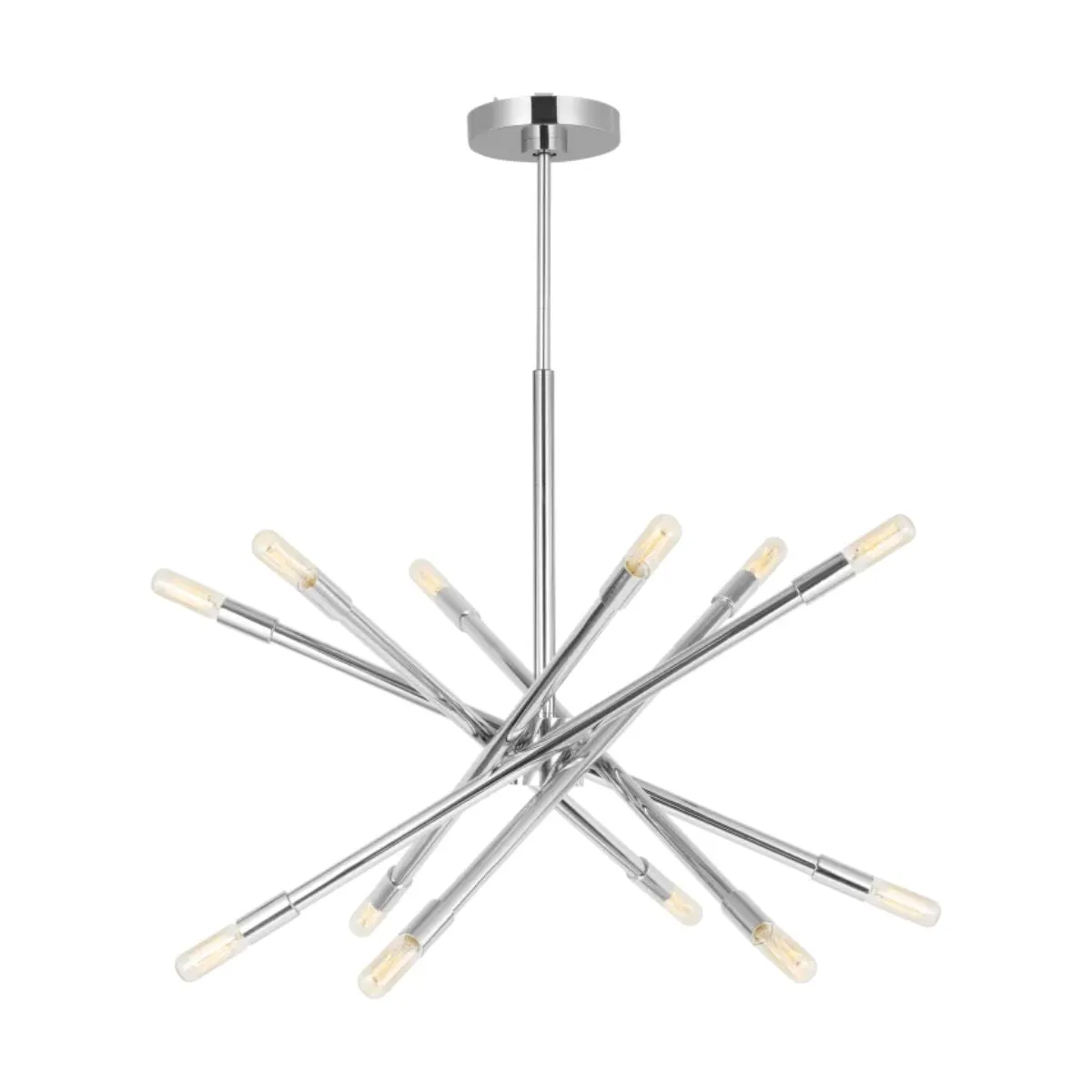 Eastyn 28 in. 12 lights Chandelier Polished Nickel finish