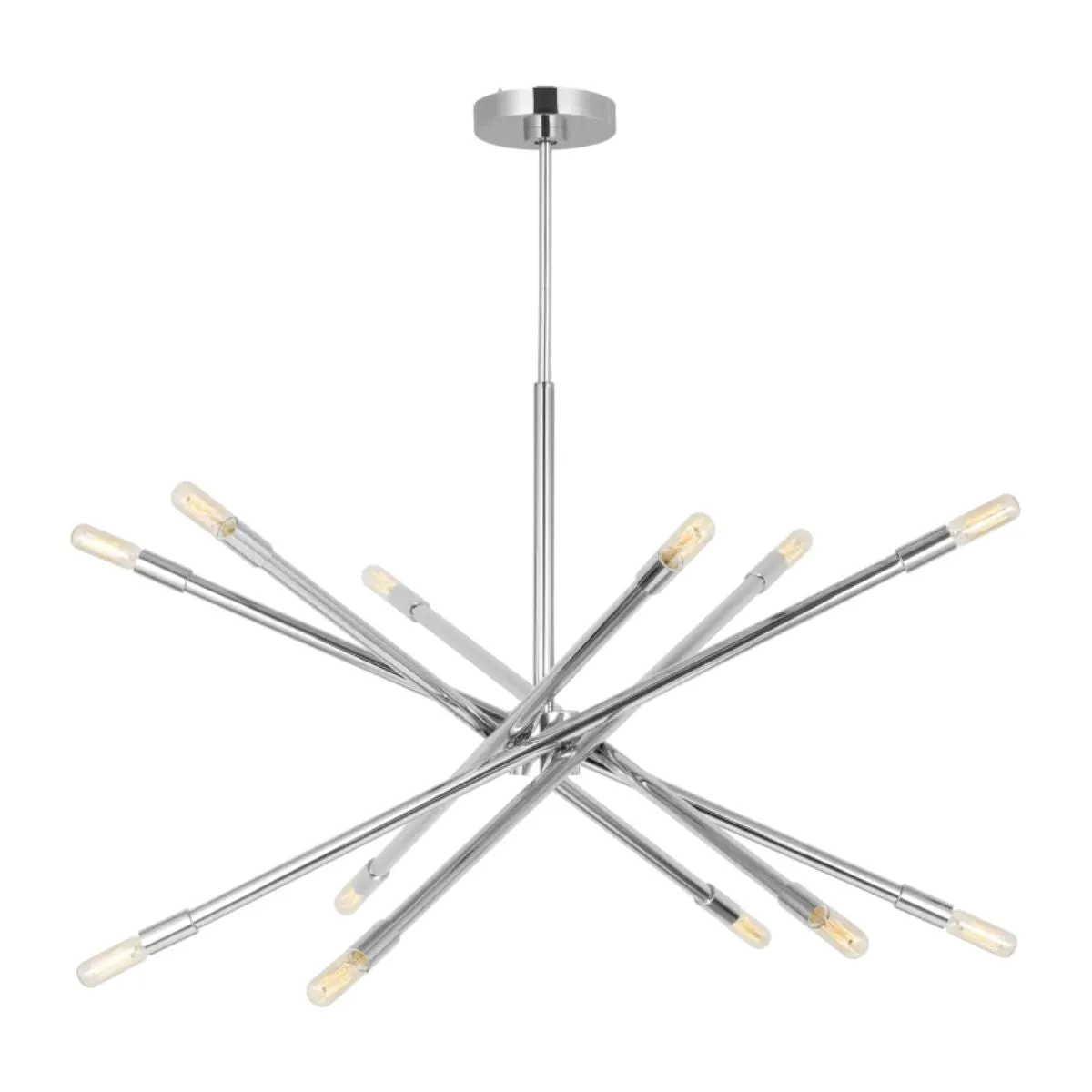 Eastyn 35 in. 12 lights Chandelier Polished Nickel finish