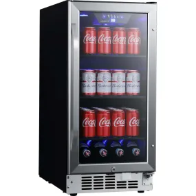 Edgestar CBR902SG 15" Wide 80 Can Built-In Beverage Cooler in Stainless Steel