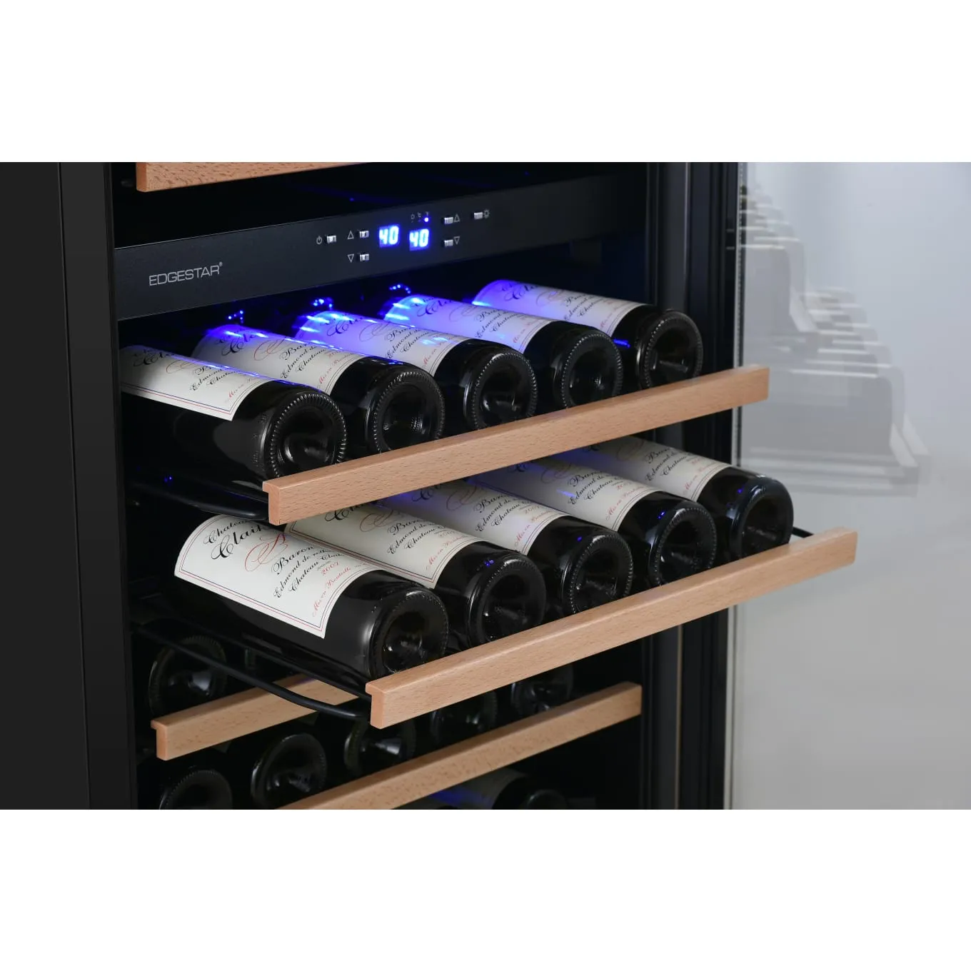 Edgestar CWR1102DZ 101 Bottle 24" Built-In Dual Zone Wine Cooler in Stainless Steel