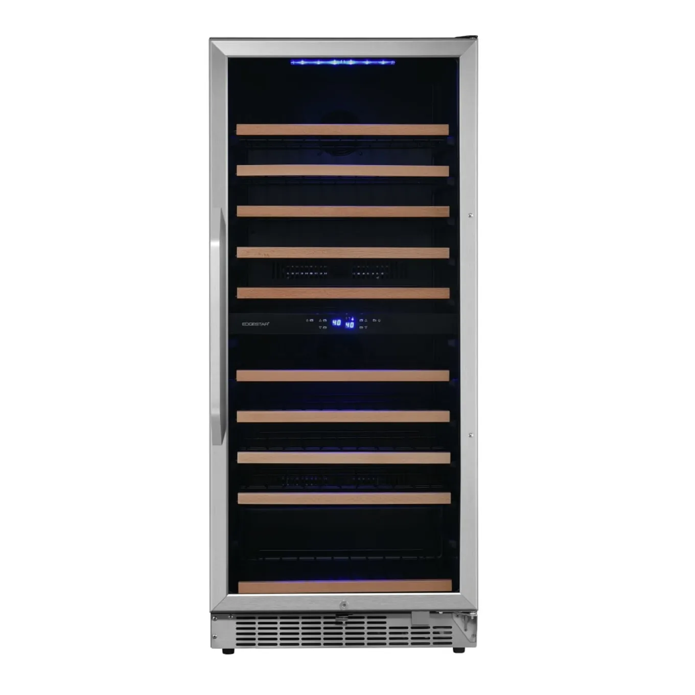 Edgestar CWR1102DZ 101 Bottle 24" Built-In Dual Zone Wine Cooler in Stainless Steel