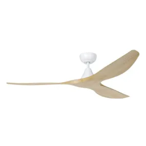 Eglo Surf 60in 152cm Ceiling Fan - White with Oak Finish