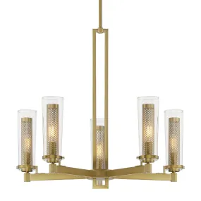 Emmerham 26 in. 5 Lights Chandelier Brass finish