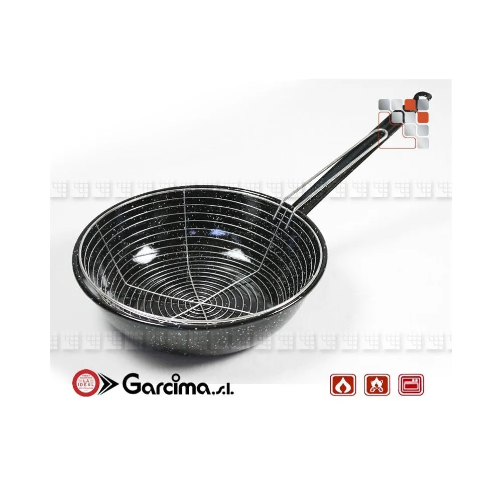 ENAMELLED FRYER WITH GARCIMA HANDLE - 24 CM