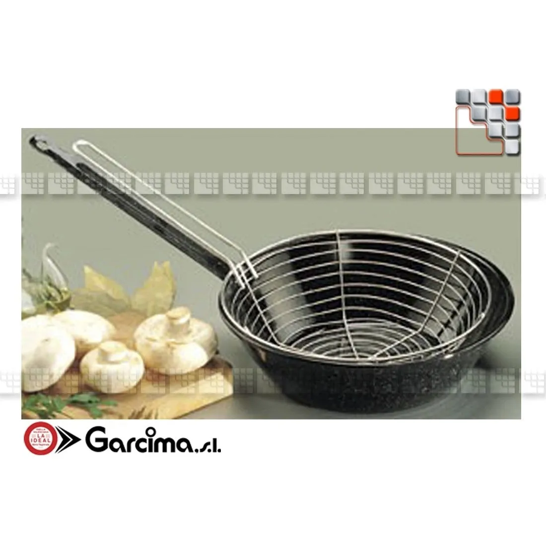 ENAMELLED FRYER WITH GARCIMA HANDLE - 24 CM