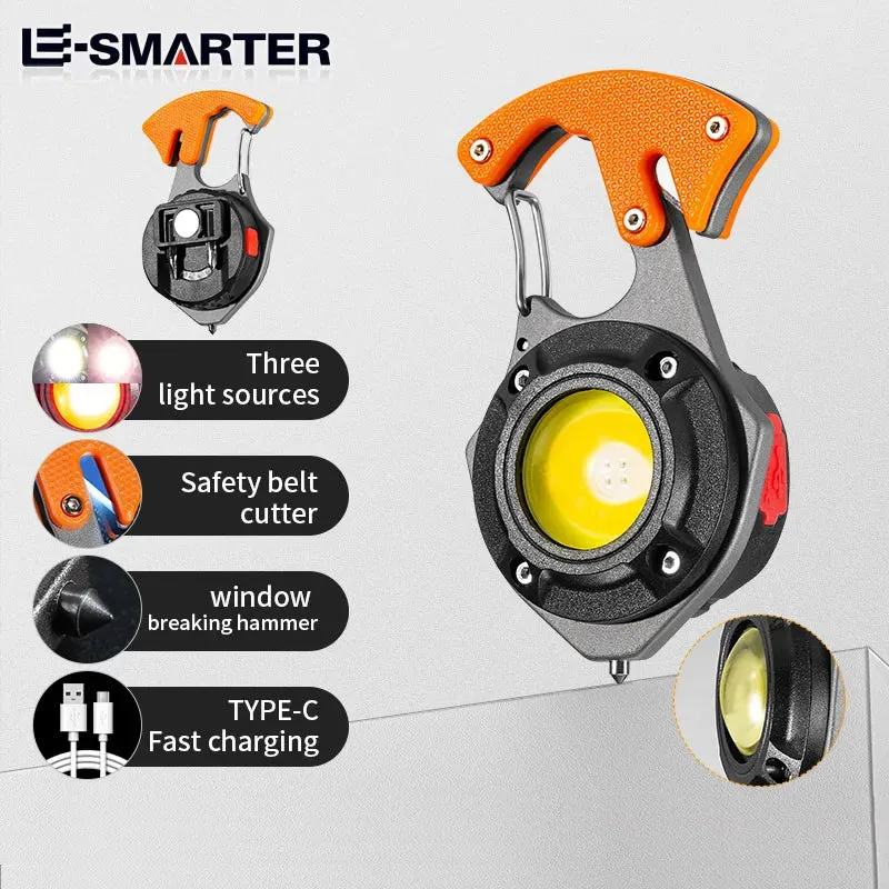 ESMARTER W5143 Multifunction Flashlight Keychain Lampbike Windjacket Handheld Torch