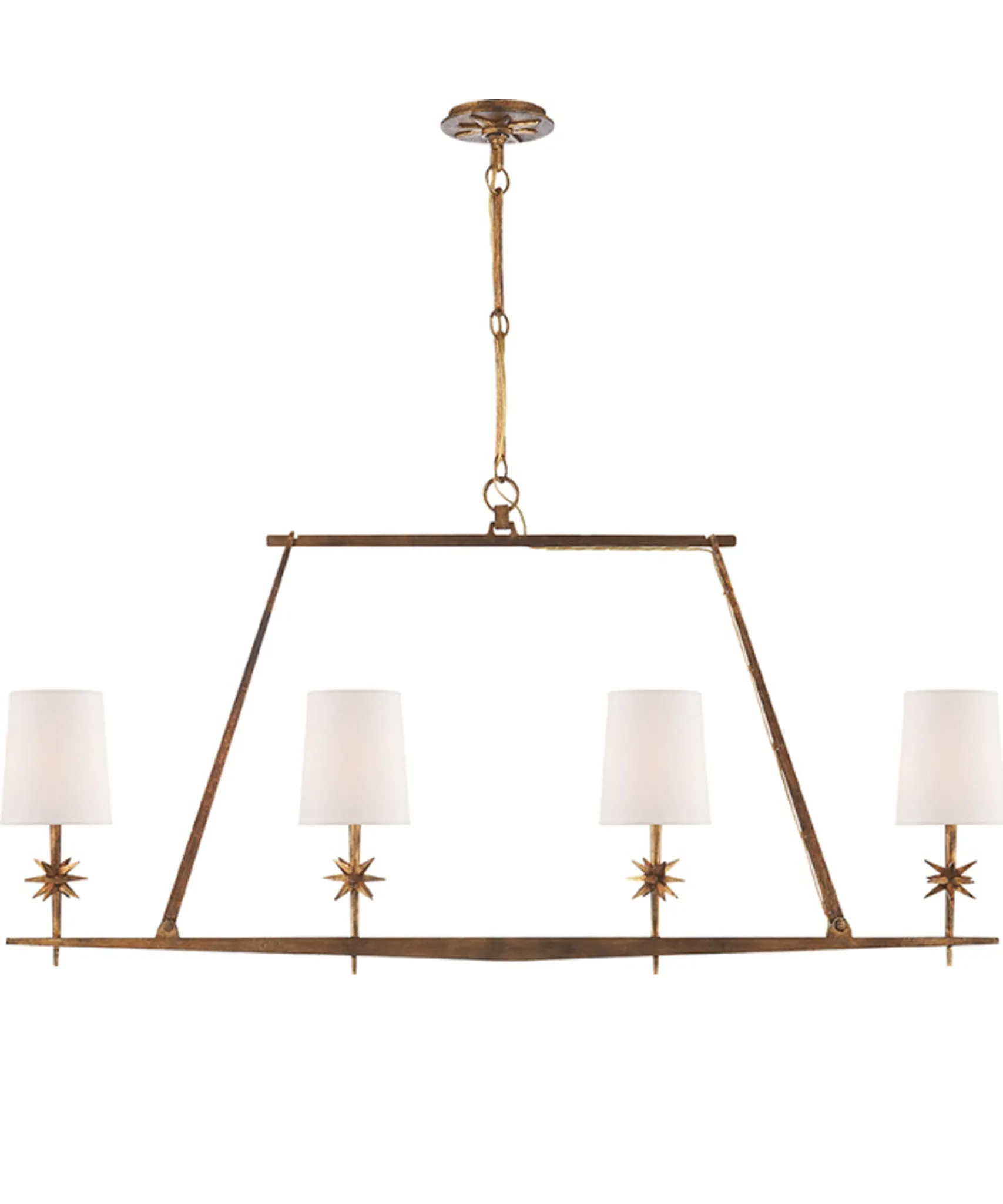 Etoile Linear Pendant, Gilded Gold