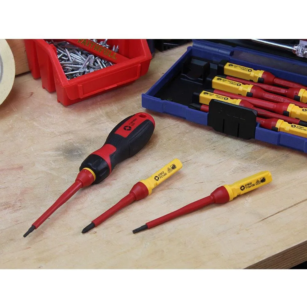 Faithfull Quick Change VDE Screwdriver Set - 13 Piece