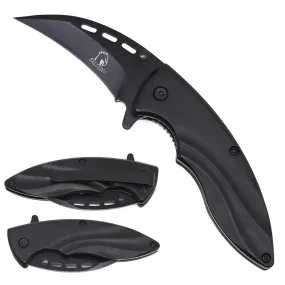 Falcon 8 7/8" Black Spring Assisted Karambit Knife