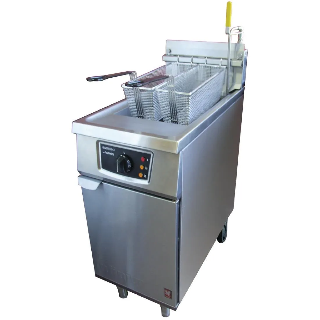 Falcon Infinity Single Tank Twin Basket Free Standing Natural Gas Filtration Fryer G2845F