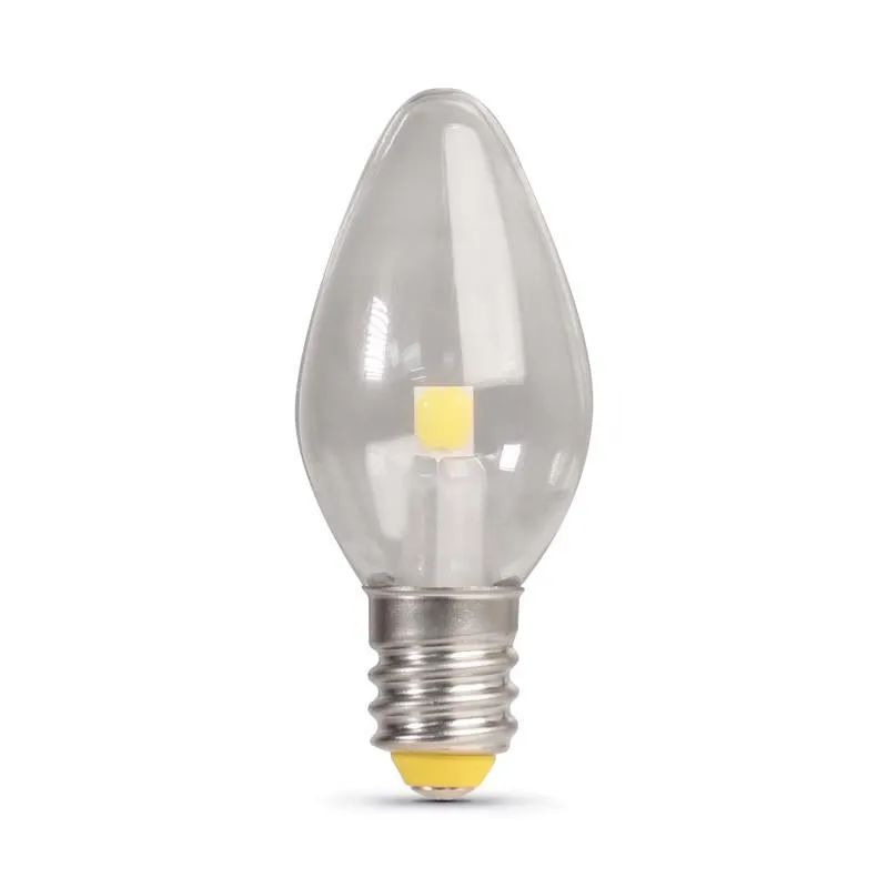 Feit C7 E12 (Candelabra) LED Bulb Soft White 4 Watt Equivalence 4 pk