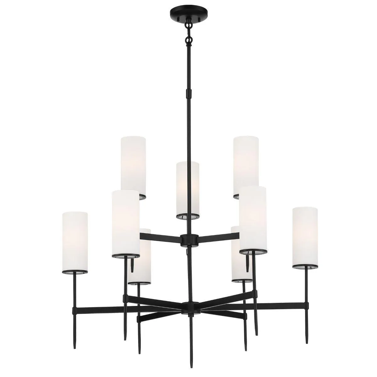 First Avenue 32 in. 9 Lights Chandelier Black finish