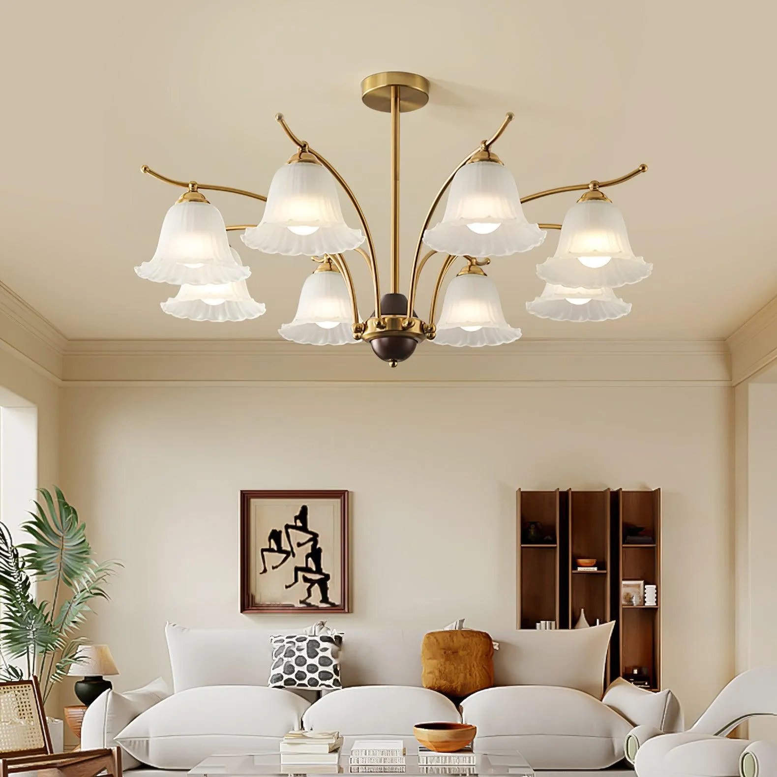 Flora Brass Chandelier