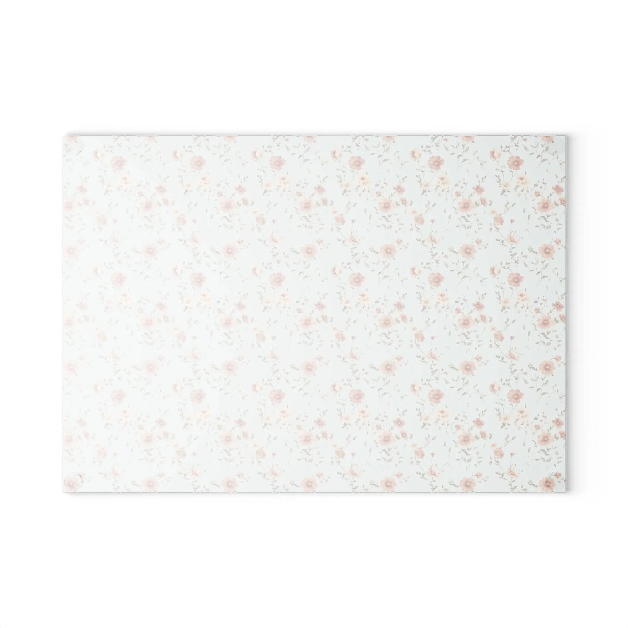 Floral Design Glass Cutting Board - Elegant Kitchen Decor & Gift Idea