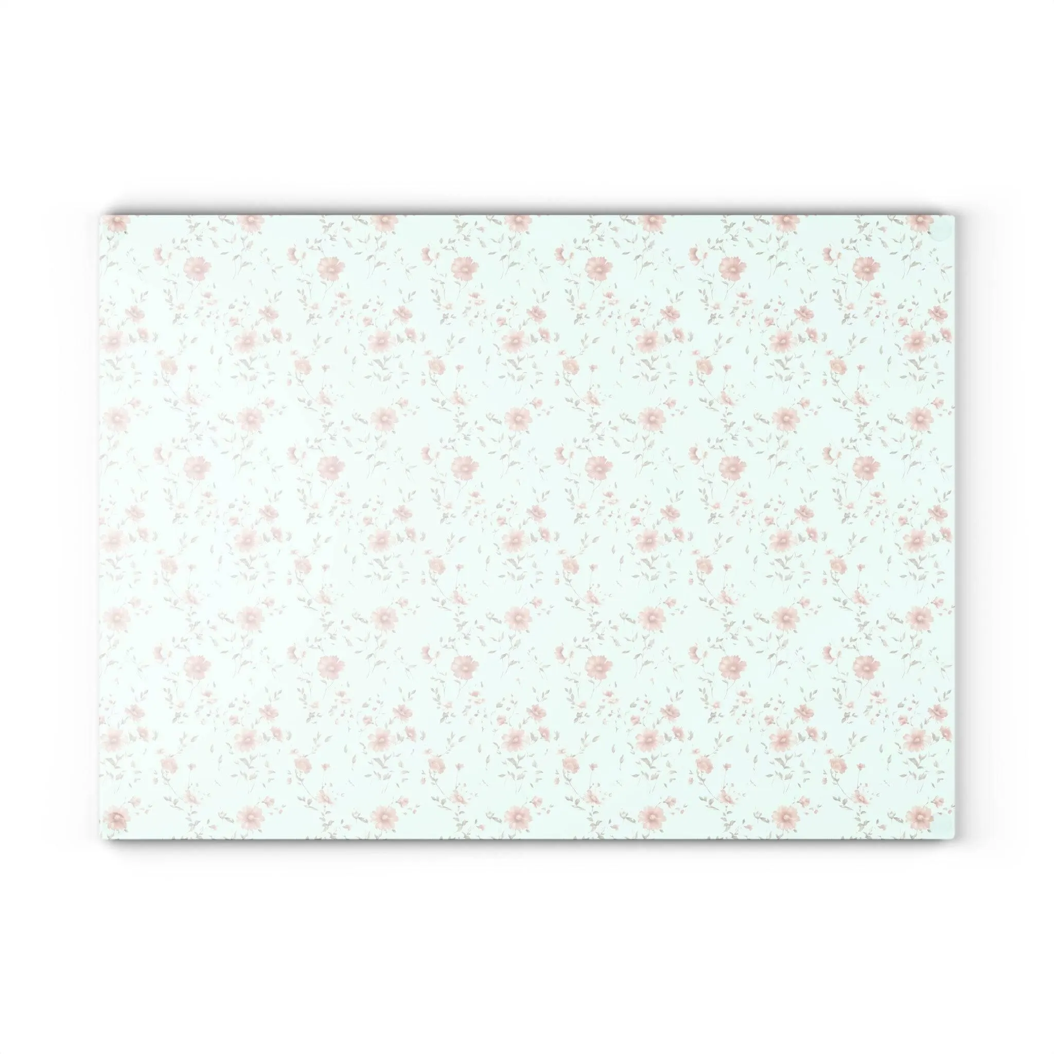 Floral Design Glass Cutting Board - Elegant Kitchen Decor & Gift Idea