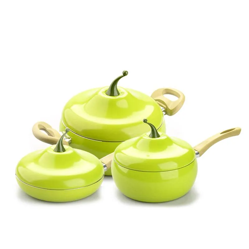 Fruit Color Ceramic Aluminum Frying Pan