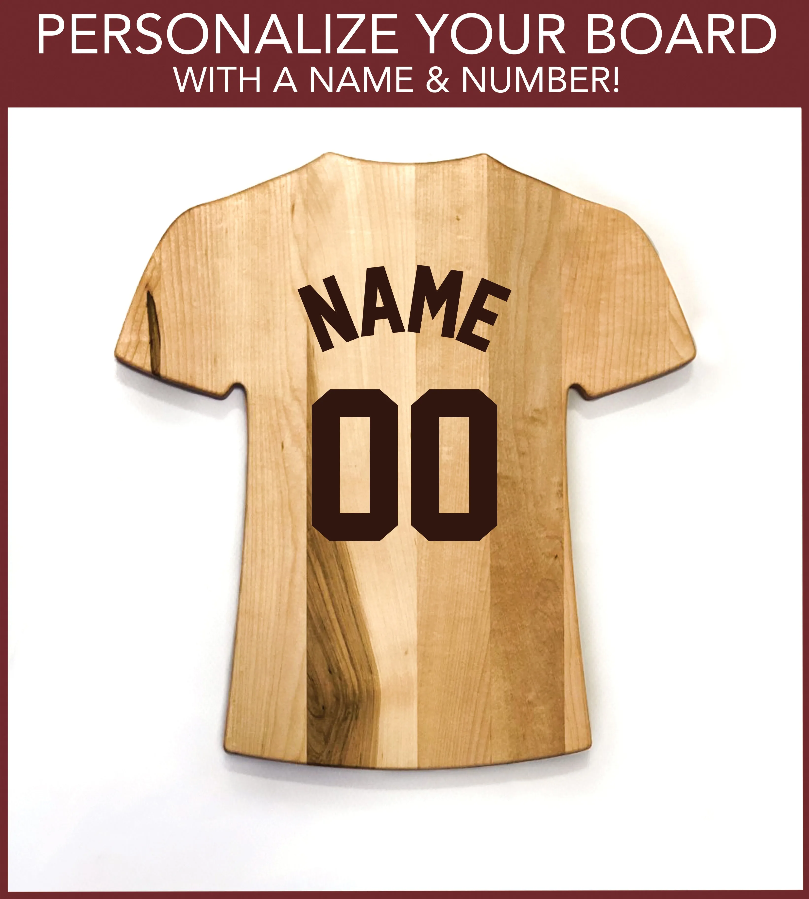 Gigantes de San Francisco Team Jersey Cutting Board | Customize With Your Name & Number | Add a Personalized Note (en Español)