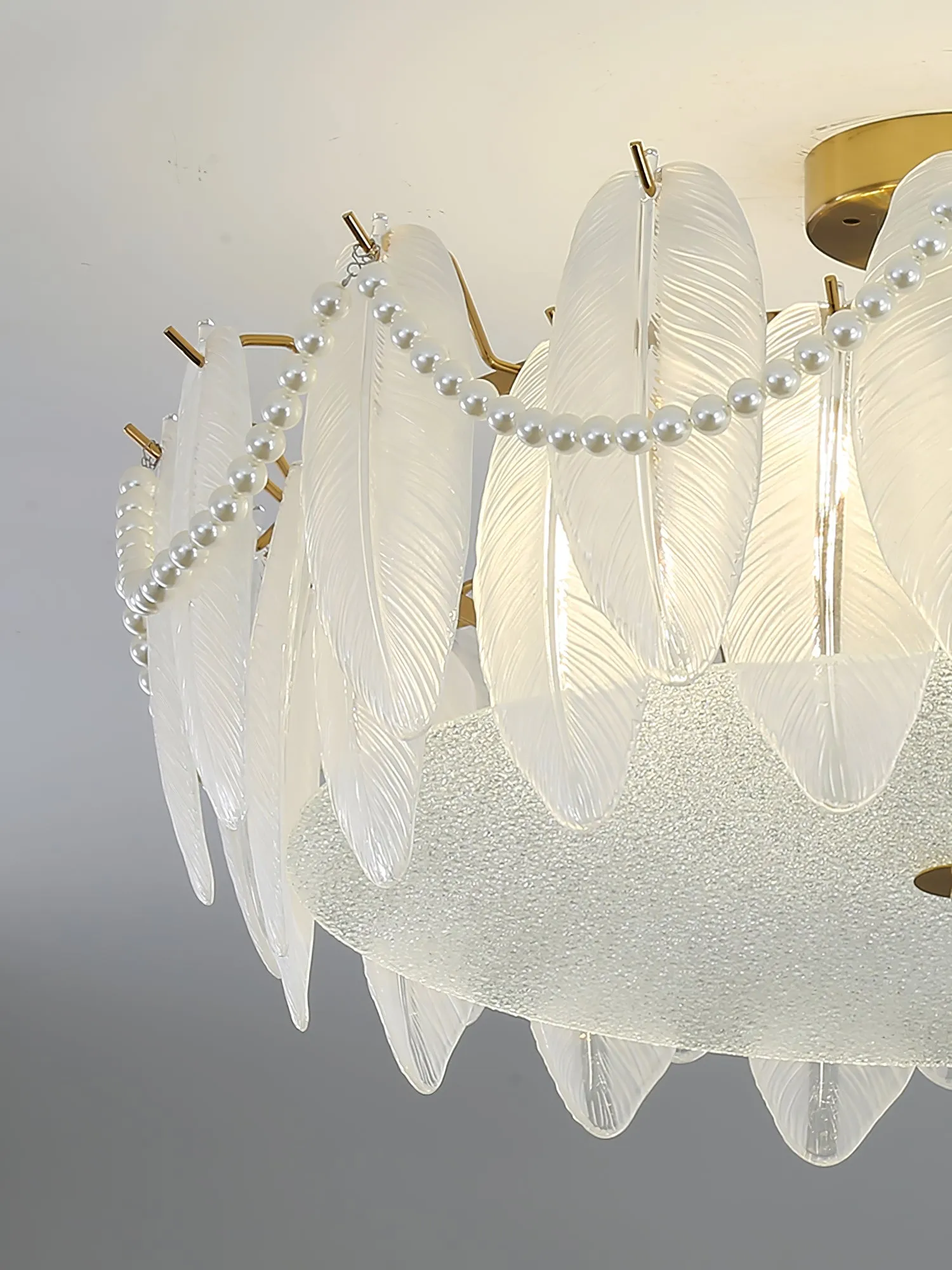 Glass Feather Chandeliers