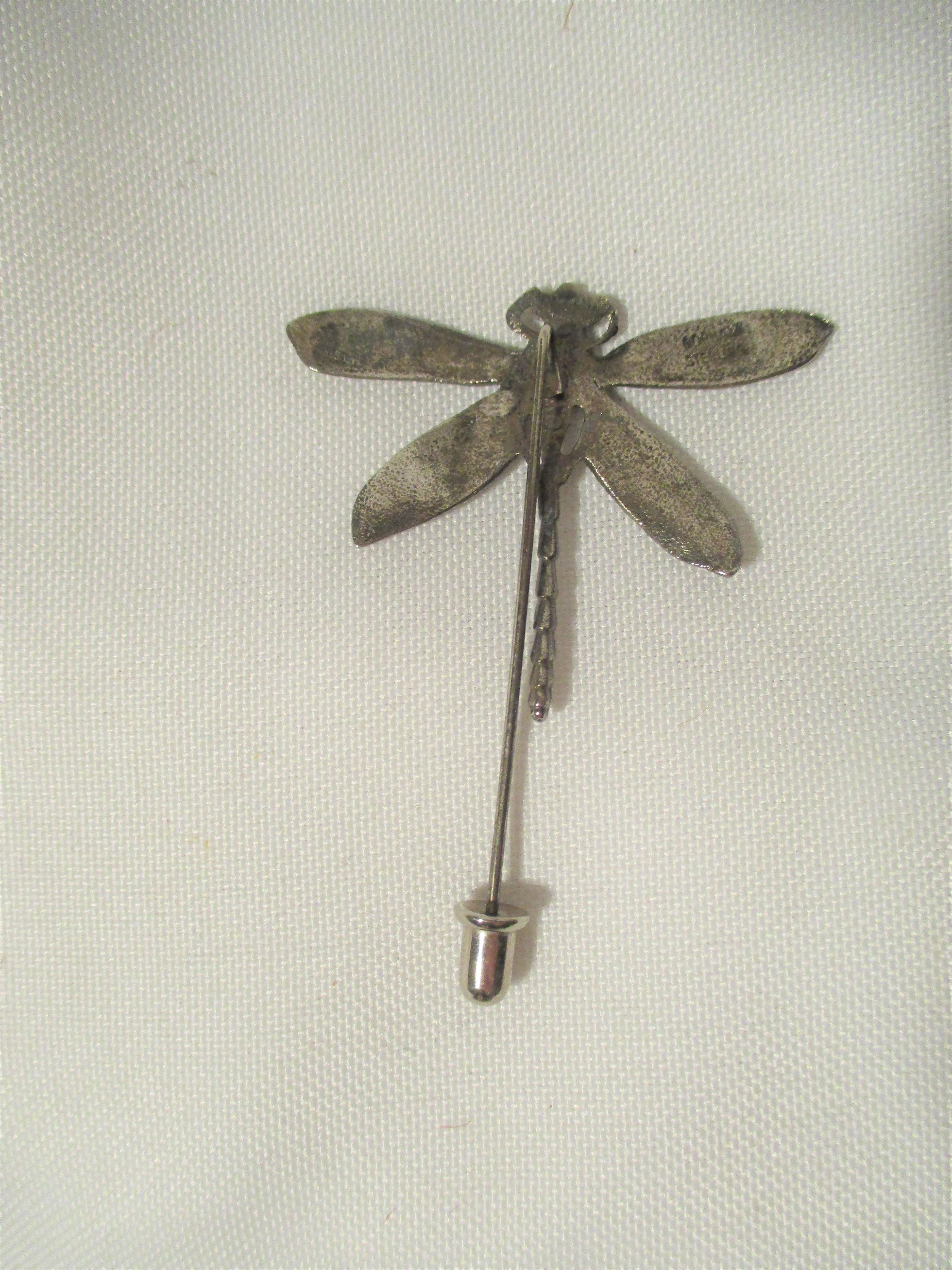 GORHAM STERLING SILVER DRAGONFLY Pin Brooch Jewelry TRANSFORMATION Boho Retro