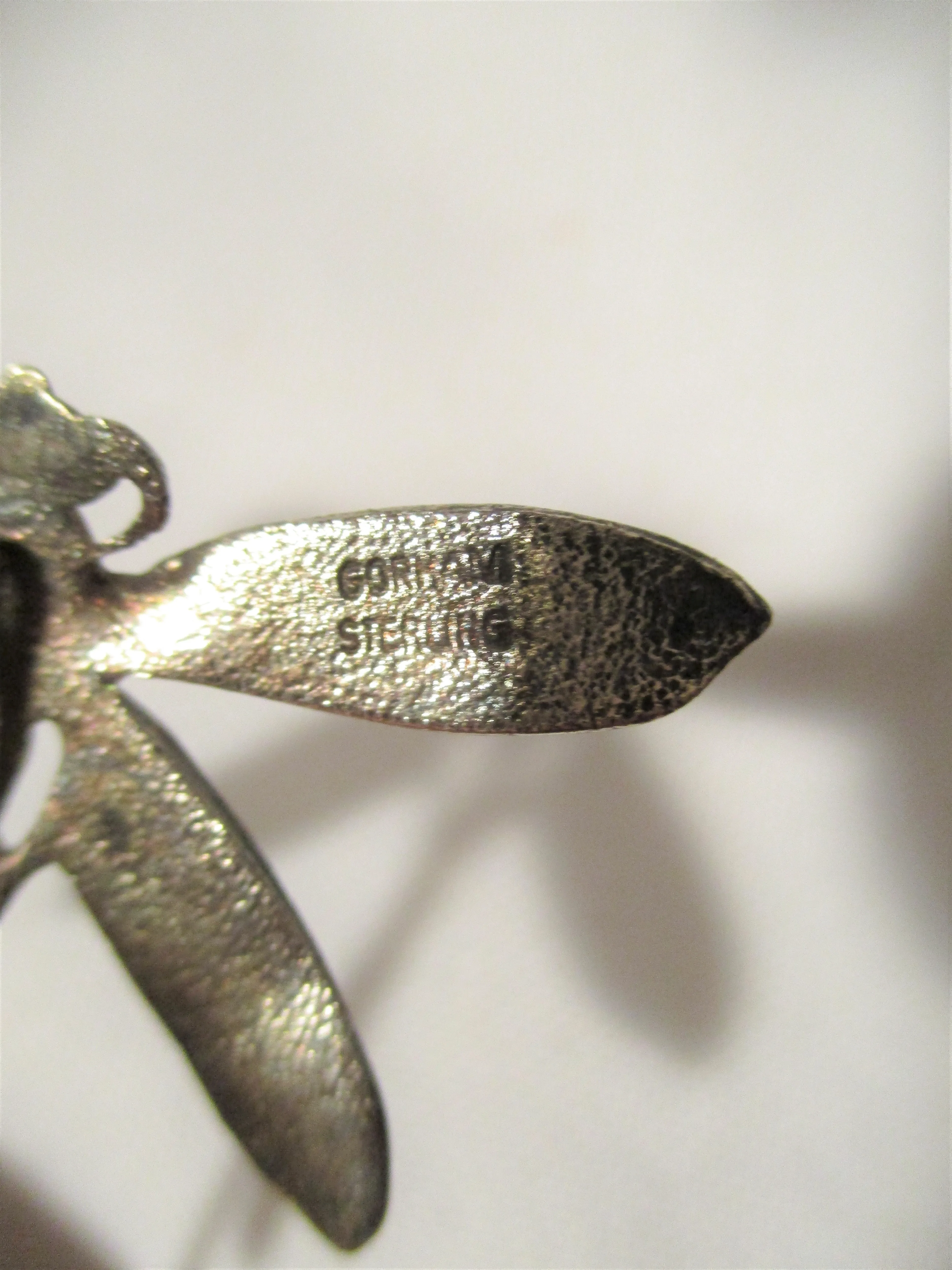 GORHAM STERLING SILVER DRAGONFLY Pin Brooch Jewelry TRANSFORMATION Boho Retro