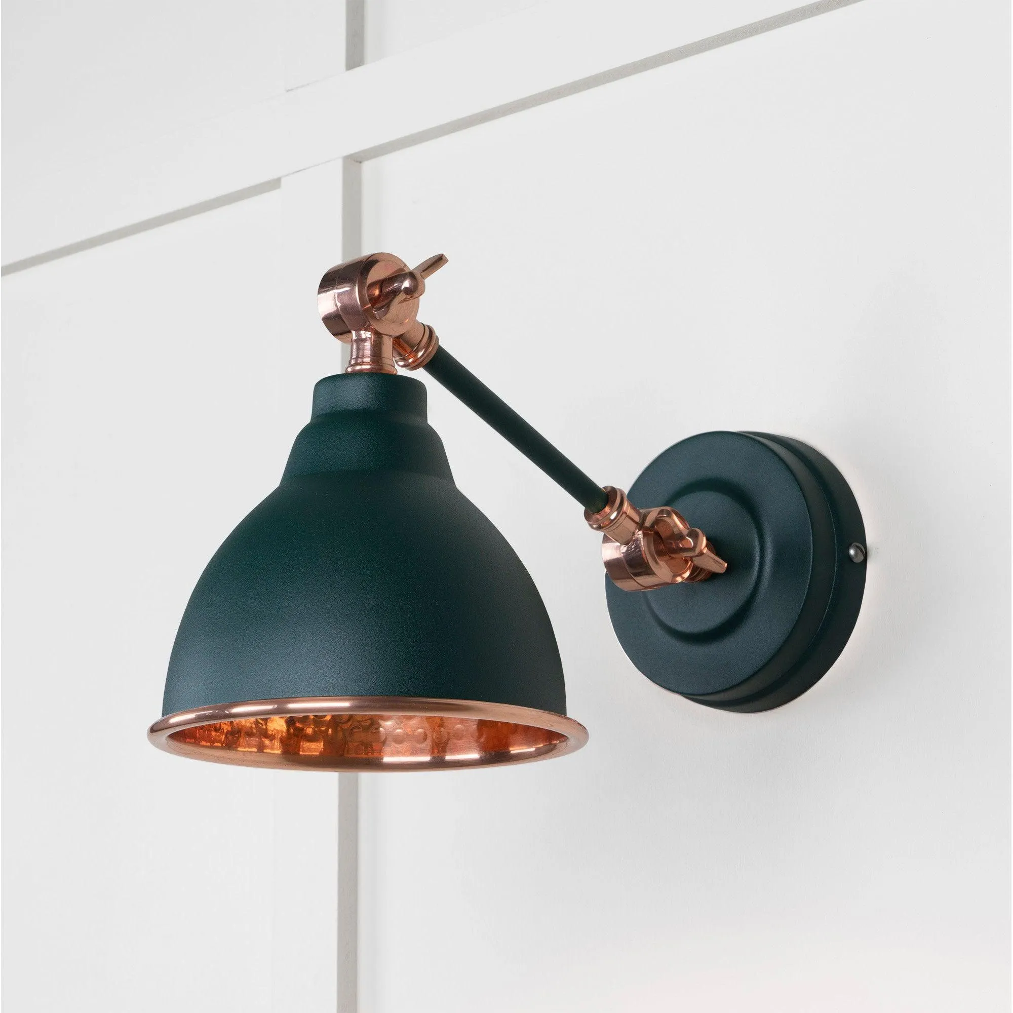 Hammered Copper Brindley Wall Light in Dingle | From The Anvil