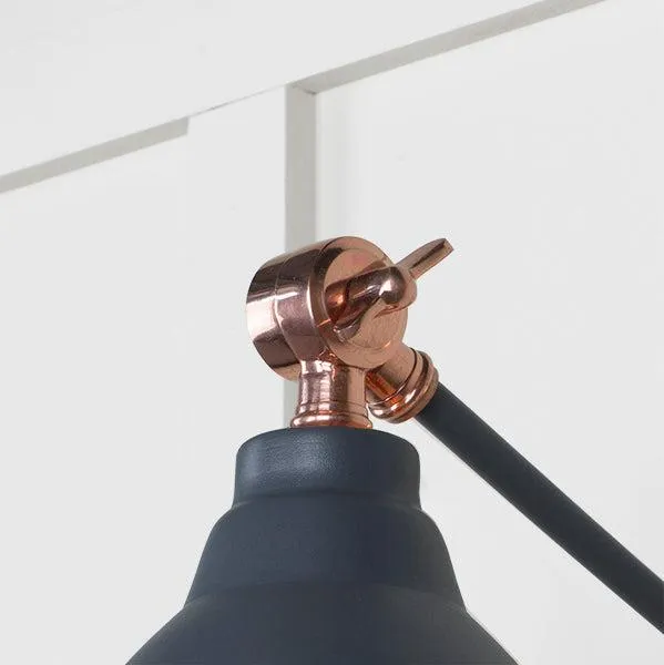 Hammered Copper Brindley Wall Light in Slate | From The Anvil