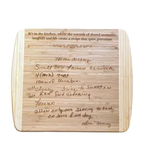 Handwritten Recipe Cutting Board