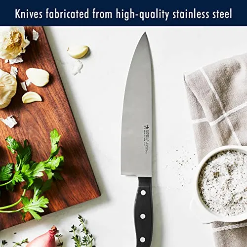 HENCKELS Premium Quality 15-Piece Knife Set with Block, Razor-Sharp, German Engineered Knife Informed by over 100 Years of Masterful Knife Making, Lightweight and Strong, Dishwasher Safe