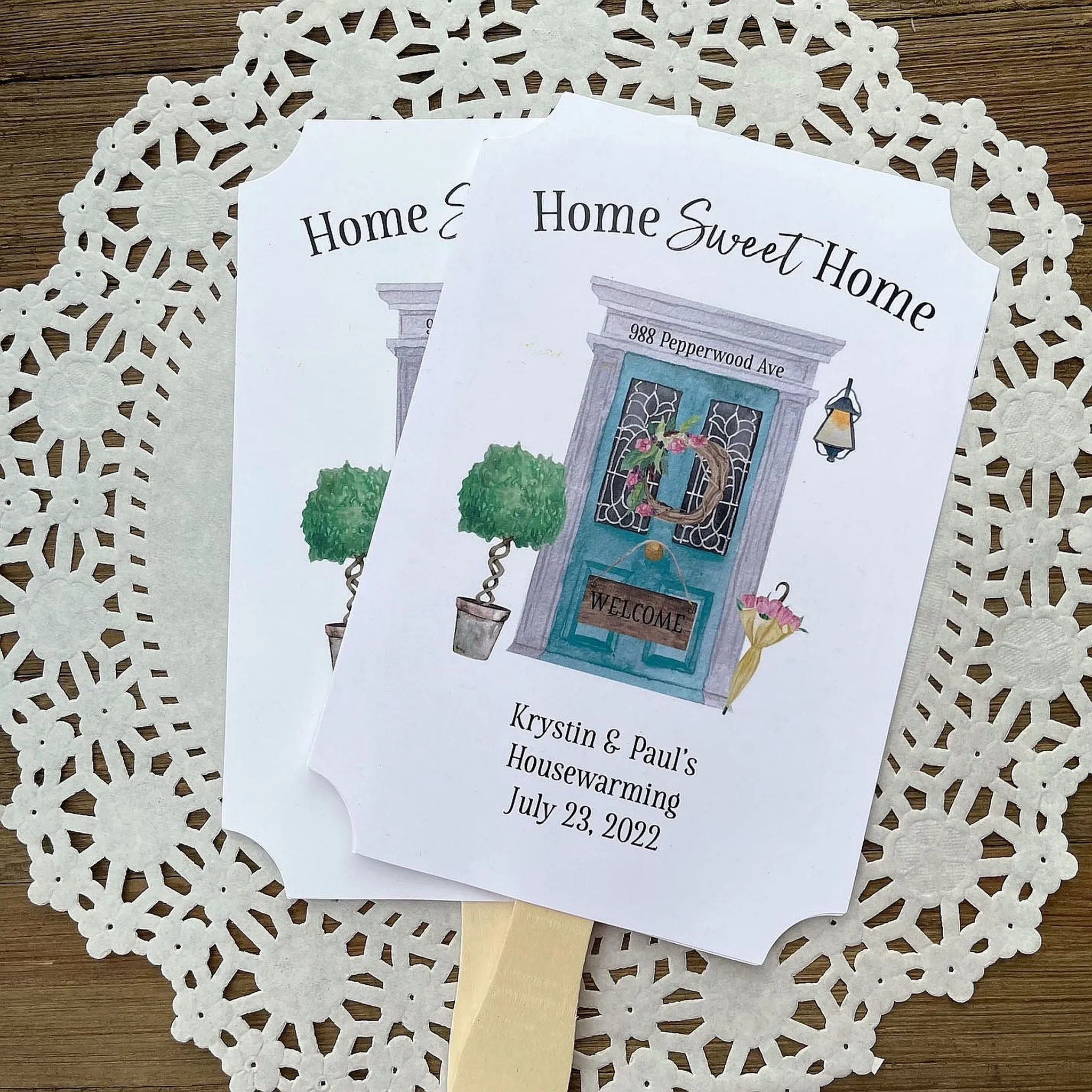 Housewarming Party Favor Fans