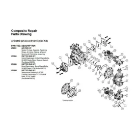 Hytrel Wet-End Kit For Diaphragm Pump Model 85633