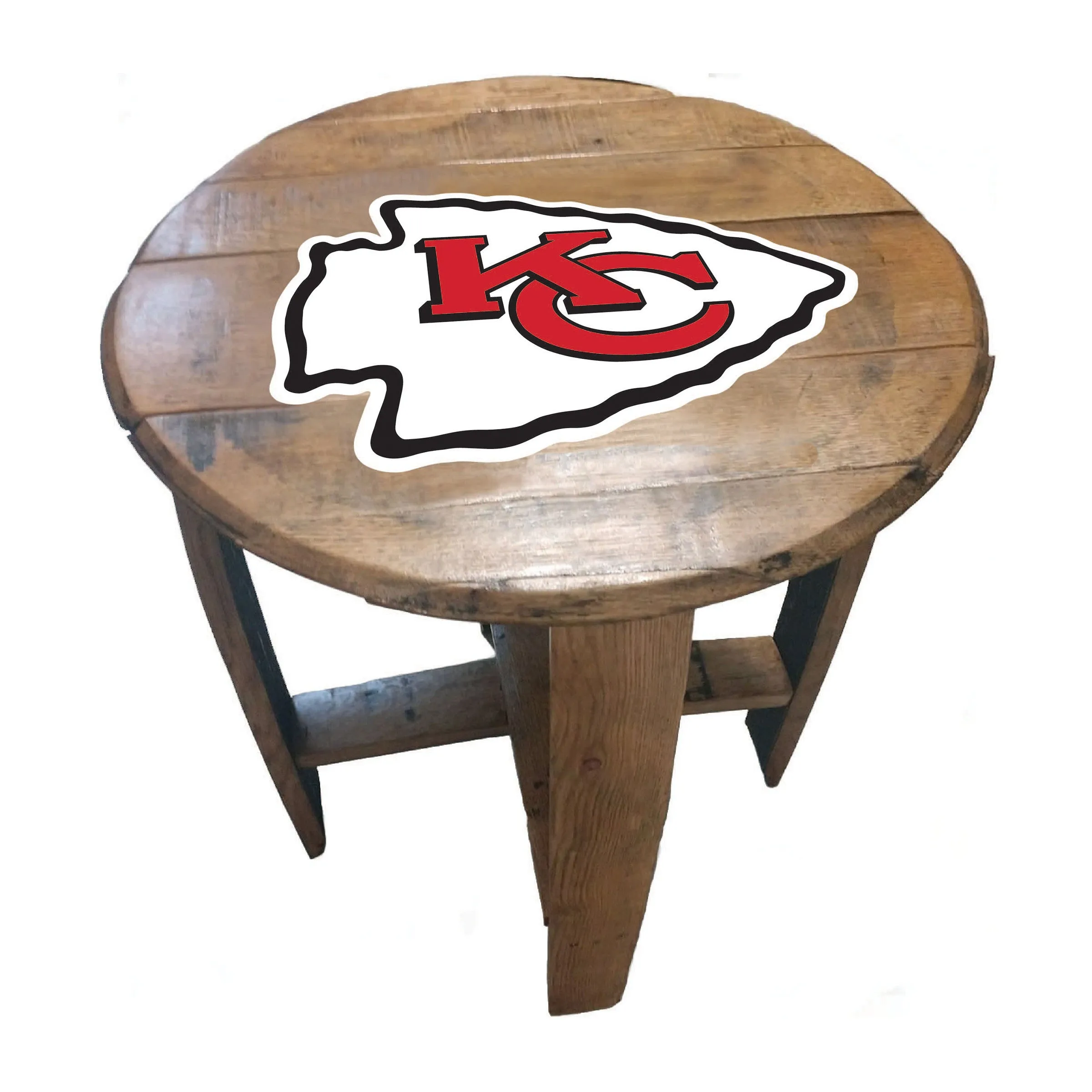 Imperial Kansas City Chiefs Barrel Table