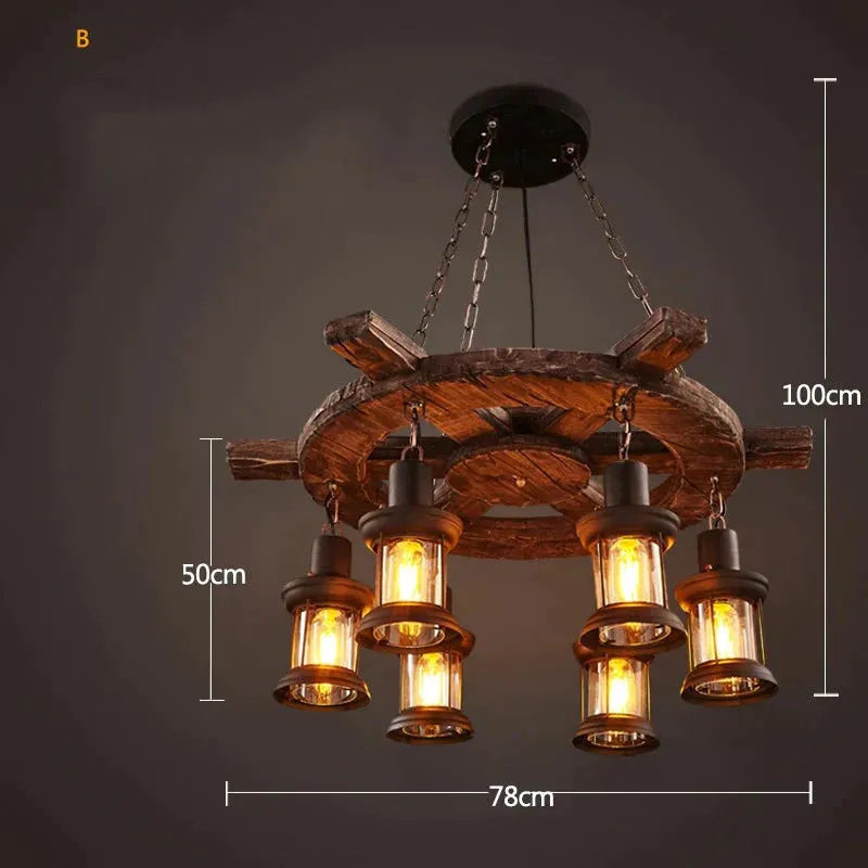 Industrial Wind Chandeliers American Country Restaurant Chandelier Creative Lights