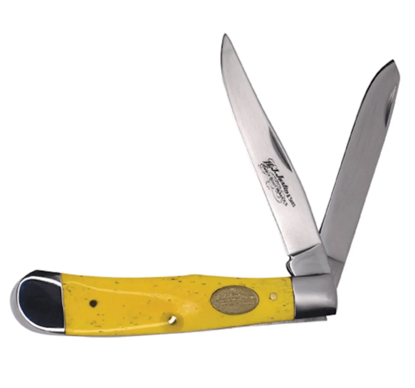 Justin Yellow Bone 2 Blade Trapper Knife 2427420211