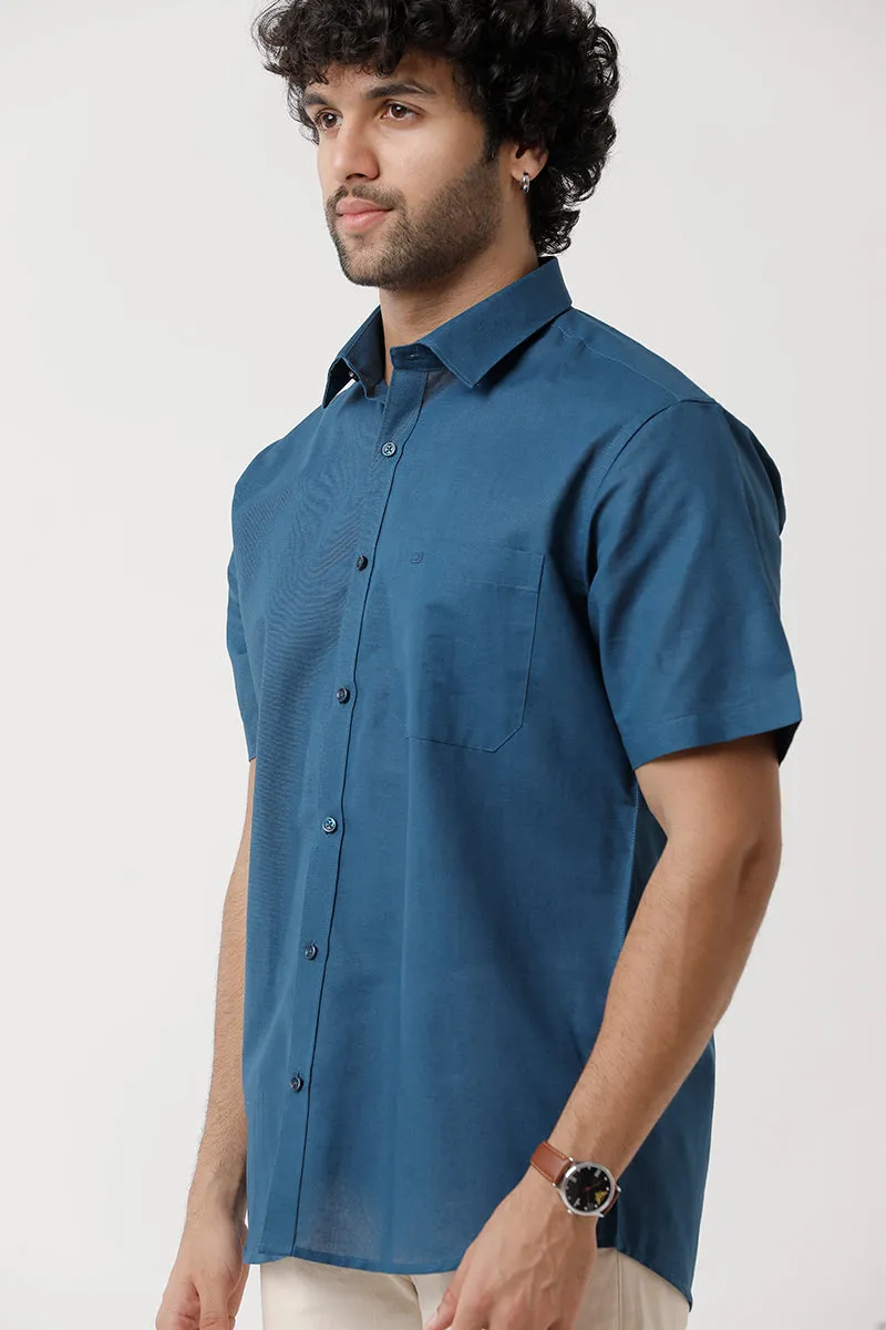 Jute Classic - Mild Blue Formal Shirt For Men | Ariser