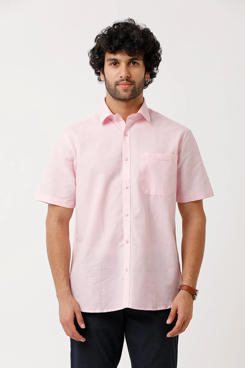 Jute Classic - Soft Pink Formal Shirt For Men | Ariser