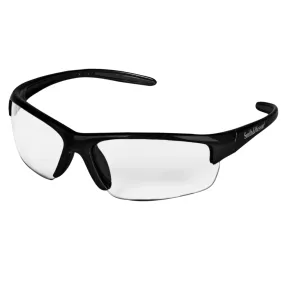 KIMBERLY-CLARK Smith & Wesson 3016307 21296 Equalizer Safety Glasses with Gun Metal Frame and Anti-Fog Clear Lens, Box of 12