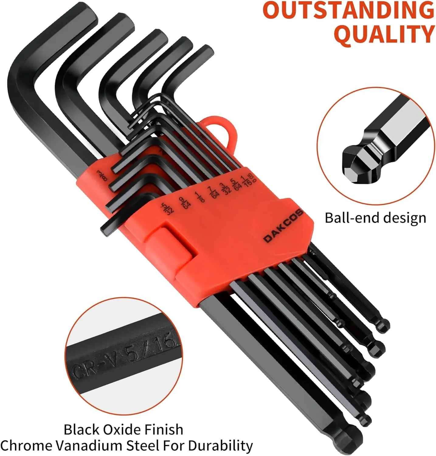 Kuber Industries Hex Key Allen Wrench Set with Ball End|Industrial Grade Allen Wrench Set|Bonus Free Strength Helping T-Handle 26" Piece Set (Black) (Pack Of 2)