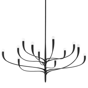 Labra 52 in. 12 Lights Chandelier iron finish