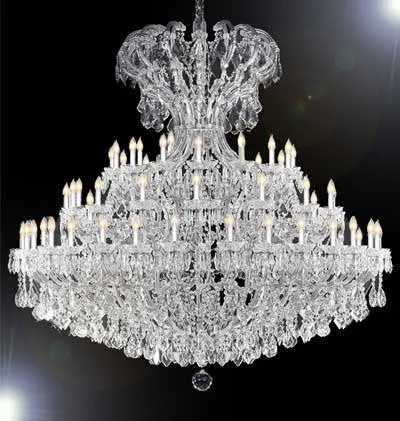 Large Foyer / Entryway Maria Theresa Chandelier Crystals Empress Crystal (Tm) Lighting H82" X W84" - A83-Silver/3103/64 8N