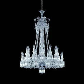 Light Luxury Classic Long Version Tiered Candle Light Crystal Chandelier for High-ceiling Rooms/Living Room