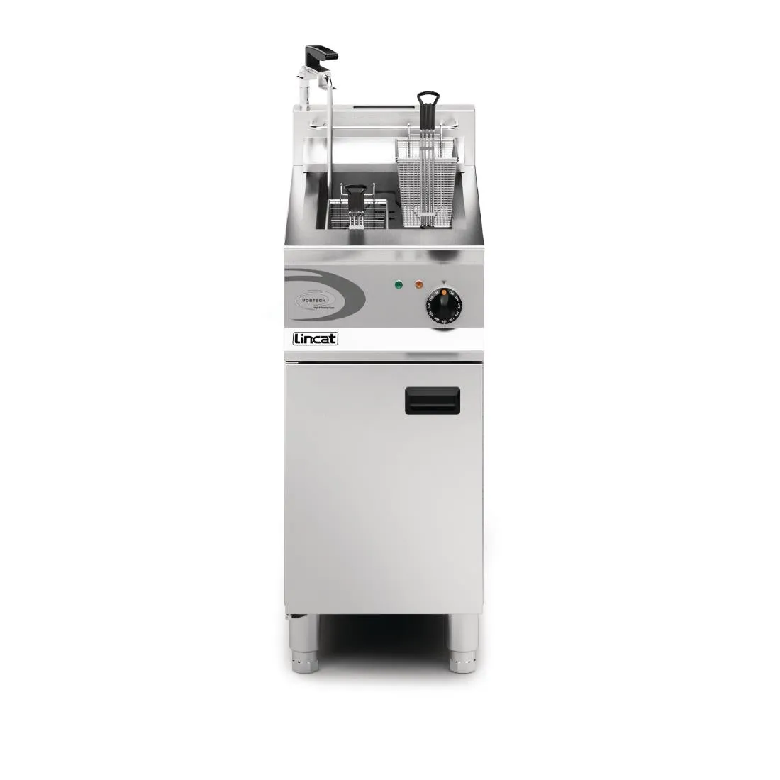 Lincat Vortech Single Tank Twin Basket Free Standing Natural Gas Filtration Fryer OG8115/OP - DM541-N