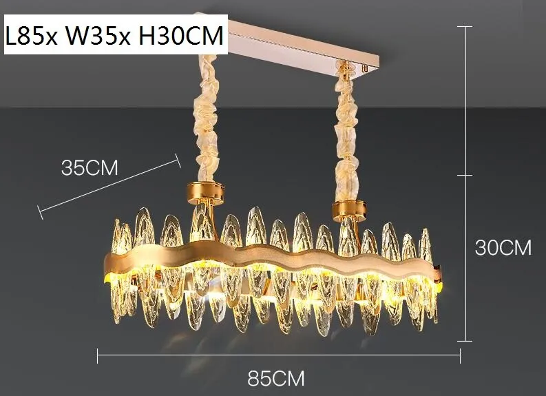 Living Room Luxury Modern Crystal Chandeliers Kitchen Island Light