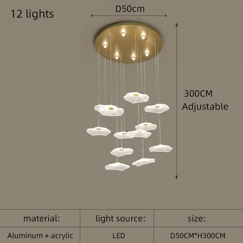 Lotus Leaf Chandelier: Elegant Lighting for Your Space