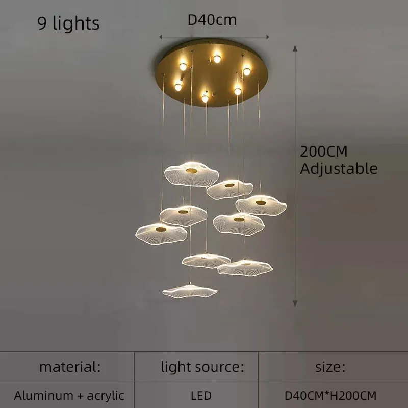 Lotus Leaf Chandelier: Elegant Lighting for Your Space