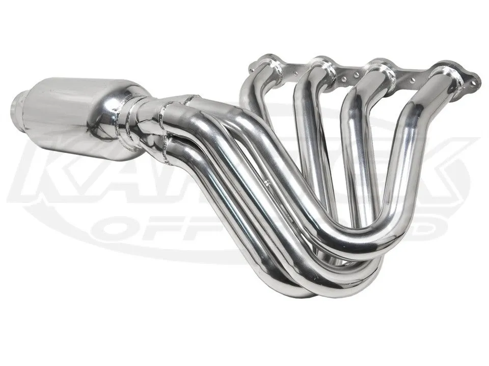 LS Series Headers with Mufflers 1-3/4" Primaries, Jet Coated