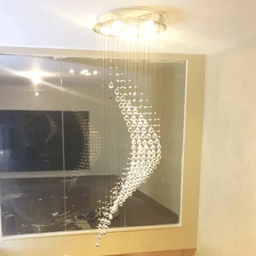 Luceat Long Crystal Chandelier